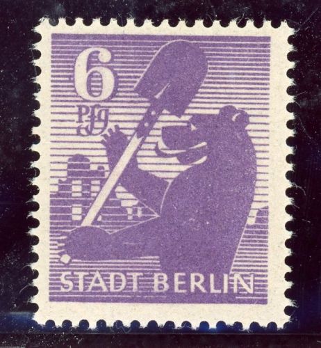 Sbz - Berlin & Brandenburg 2Aawbx Postfrisch 6 Pfg. Papier wb glatte Gummierung