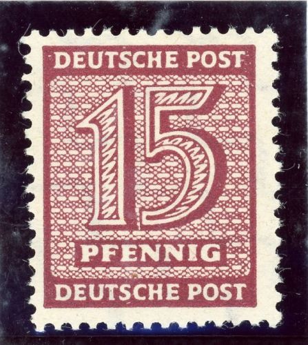 Sbz - West-Sachsen 133Yb Postfrisch 15 Pfg. lebhaftbraunkarmin