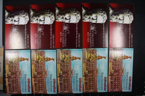 Gibraltar MH2,3 (10) Postfrisch je 10 mal Markenheft Michelangelo und K