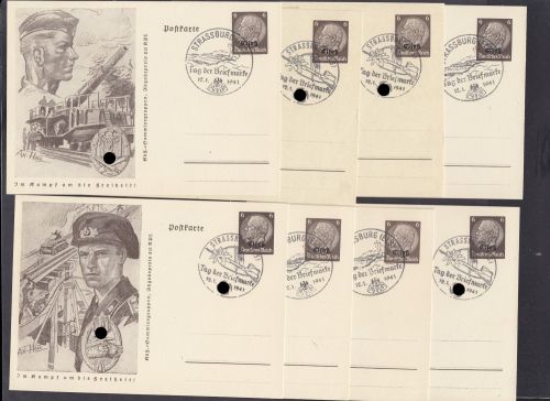 Elsass, Mi.-Nr. P 4   gestempelt    Ganzsache