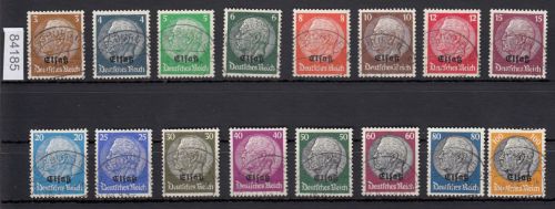 Elsass, Mi.-Nr. 1-16 gestempelt