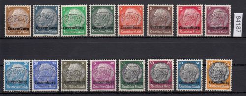 Luxemburg, Mi.-Nr. 1-16 gestempelt   Vollstempel