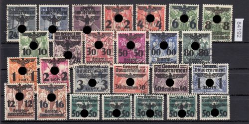 GG 1940, Mi.-Nr. 14-39 gestempelt