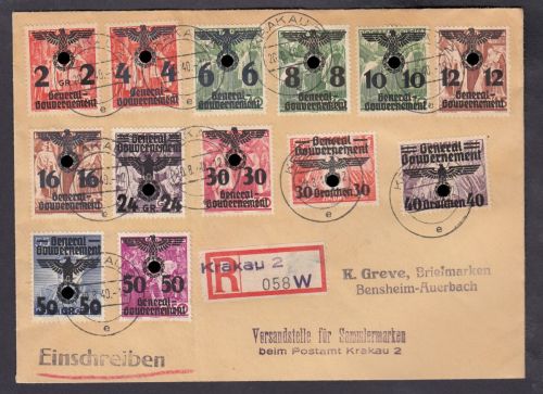 GG 1940, Mi.-Nr. Brief  gestempelt