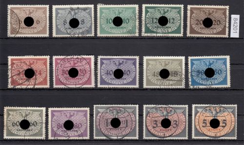 GG Dienst 1940, Mi.-Nr.  1-15 gestempelt
