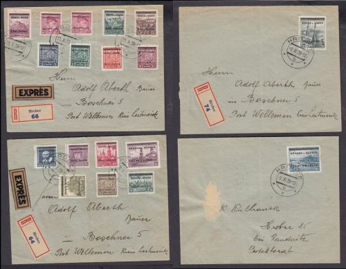 Böhmen und Mähren, Mi.-Nr. 1-19 gest auf Brief  (ohne 16)