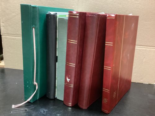 Einsteckalben  Briefmarkenalben 6 Stück schwarz  gebraucht