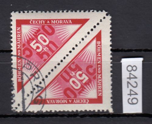 Böhmen und Mähren, Mi.-Nr.P 15 gestempelt   Kehrdruckpaar