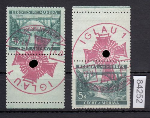 Böhmen und Mähren, Mi.-Nr. 57 a+b LS  gestempelt