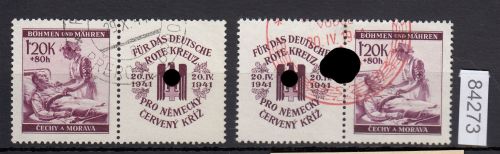 Böhmen und Mähren, Mi.-Nr. 63 Zdr  gestempelt