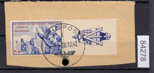 Frankreich, Mi.-Nr. IX  + Zierfeld  gestempelt