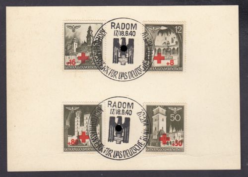 GG 1940, Mi.-Nr. 52-55 Satz Kpl.  Stempel  Radom