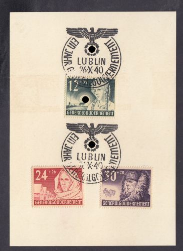 GG 1940, Mi.-Nr. 56-58  Satz Kpl. RADOM  Ersttag