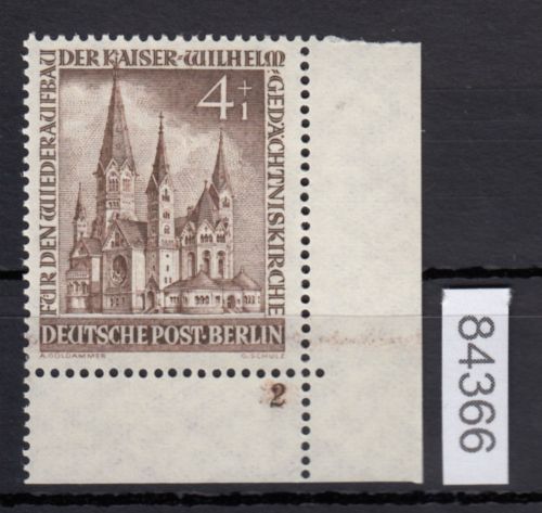 Berlin 1953, Mich.-Nr.: 106 ** Eckrand  Formnr. 1