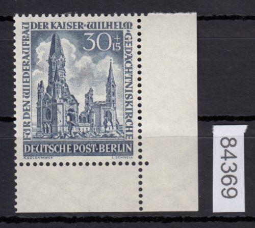 Berlin 1953, Mich.-Nr.: 109 ** Eckrand  Formnr. 0