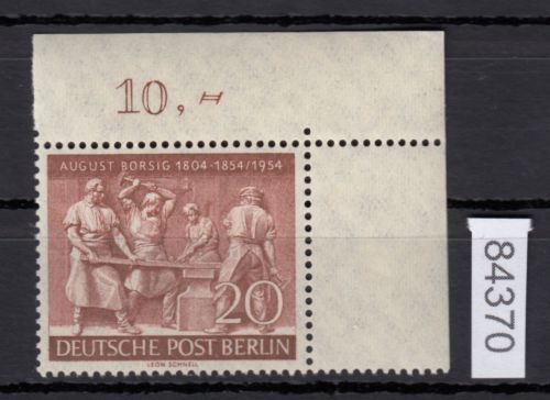 Berlin 1954, Mich.-Nr.: 125 ** Eckrand