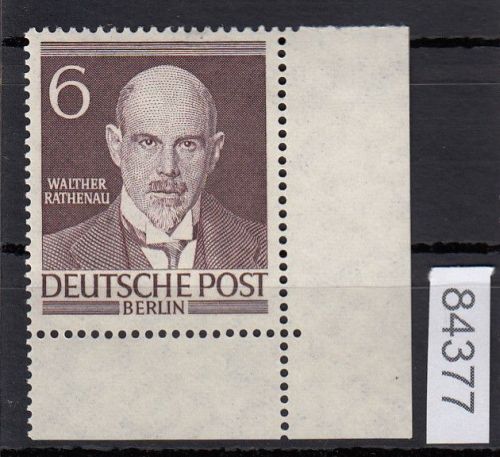 Berlin 1952, Mich.-Nr.: 93 ** Eckrand