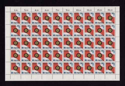 Bund 1967, Mich.-Nr.: 534 ** FN 0  Bogen Komplett   Formnummer