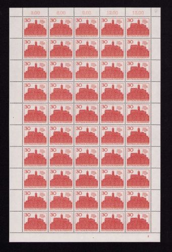 Bund 1967, Mich.-Nr.: 544 ** FN 2  Bogen Komplett   Formnummer