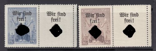 Böhmen und Mähren Lokal, Mi.-Nr. 30+31 LW **    Märisch-Ostrau