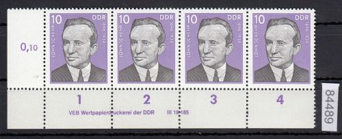 DDR 1976, Mich.-Nr.: 2110  ** DV FNr. 4   Eckrand  Druckvermerk