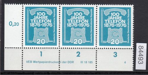 DDR 1976, Mich.-Nr.: 2118 ** DV  FNr. 4   Eckrand  Druckvermerk