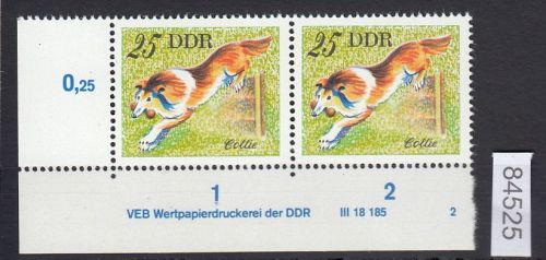 DDR 1976, Mich.-Nr.: 2158 ** DV FNr. 2   Eckrand  Druckvermerk