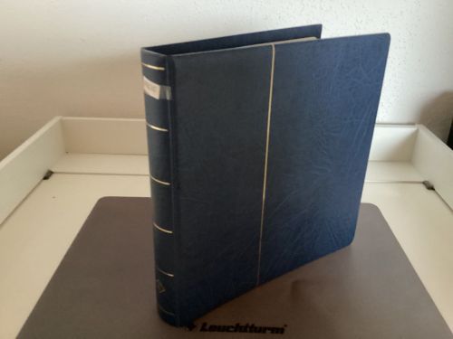 Leuchtturm Ringbinder ( 13 Ringe ) blau wattiert gebraucht