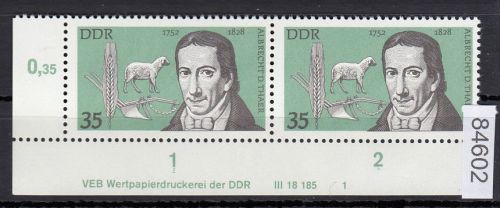 DDR 1977, Mich.-Nr.: 2201 ** DV  FNr. 1   Eckrand  Druckvermerk