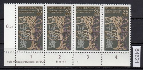 DDR 1977, Mich.-Nr.: 2205 ** DV  FNr. 1   Eckrand  Druckvermerk