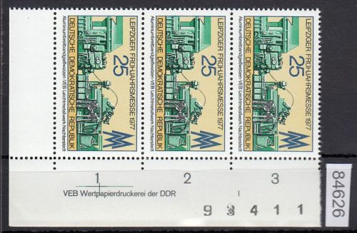 DDR 1977, Mich.-Nr.: 2209 ** DV  FNr. I   Eckrand  Druckvermerk