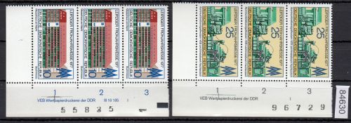 DDR 1977, Mich.-Nr.: 2208+2209 ** DV  FNr. I   Eckrand  Druckvermerk