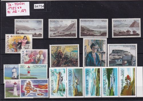 Dänemark Färöer 1985, Mich.-Nr.: ** 112 - 129
