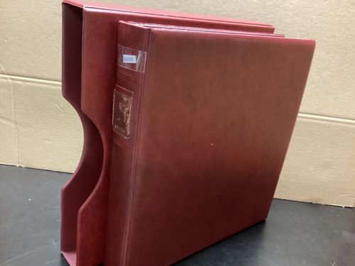 Lindner Ringbinder + Kassette  gebraucht leer rot