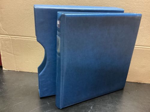 Lindner Ringbinder + Kassette  gebraucht leer blau