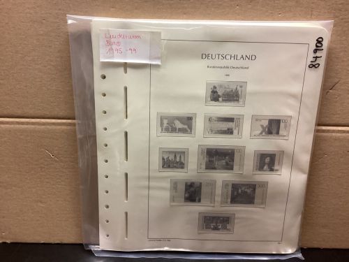 Leuchtturm Bund 1995-99 Vordrucke mit Klemmtaschen gebraucht