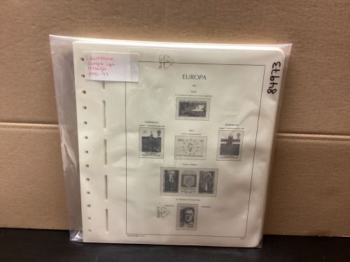 Leuchtturm Europa CEPT  Mitläufer 1990-99 Vordrucke mit Klemmtaschen gebraucht