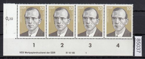 DDR 1977, Mich.-Nr.: 2264 ** DV  FNr. 1   Eckrand  Druckvermerk