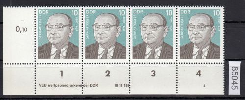 DDR 1977, Mich.-Nr.: 2266 ** DV  FNr. 4   Eckrand  Druckvermerk