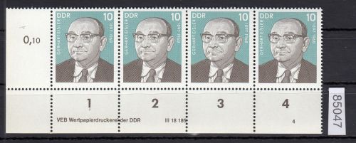 DDR 1977, Mich.-Nr.: 2266 ** DV  FNr. 4   Eckrand  Druckvermerk