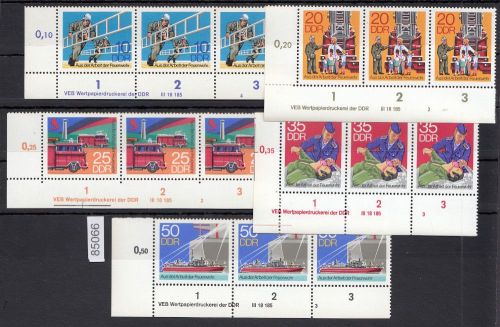 DDR 1977, Mich.-Nr.: 2276-2280 ** DV  FNr. 2/4   Eckrand  Druckvermerk