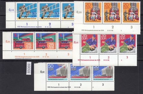 DDR 1977, Mich.-Nr.: 2276-2280 ** DV  FNr. 2/4   Eckrand  Druckvermerk