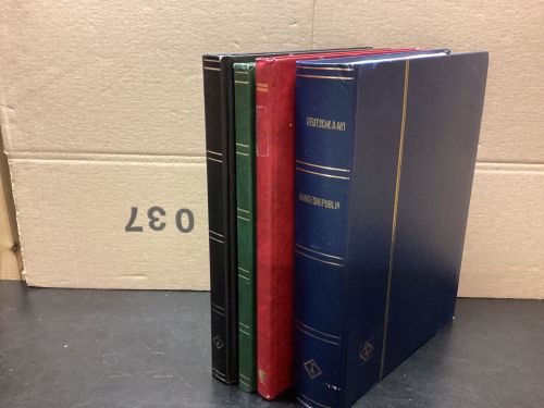 Einsteckalben  Briefmarkenalben  4 Stück schwarz gebraucht