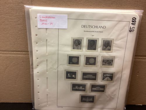 Leuchtturm Bund 1970-79 Vordrucke mit Klemmtaschen gebraucht