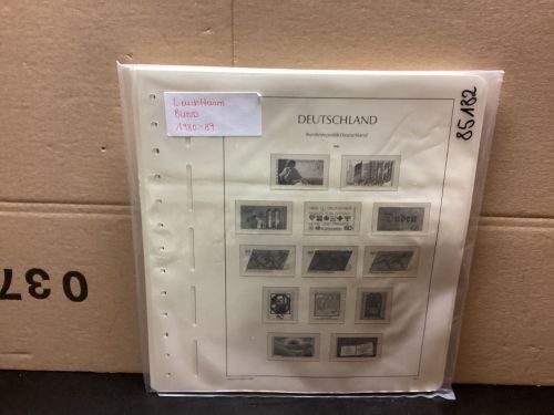 Leuchtturm Bund 1980-89 Vordrucke mit Klemmtaschen gebraucht