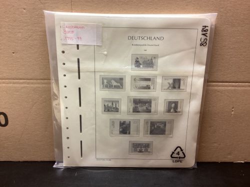 Leuchtturm Bund 1995-99 Vordrucke mit Klemmtaschen gebraucht