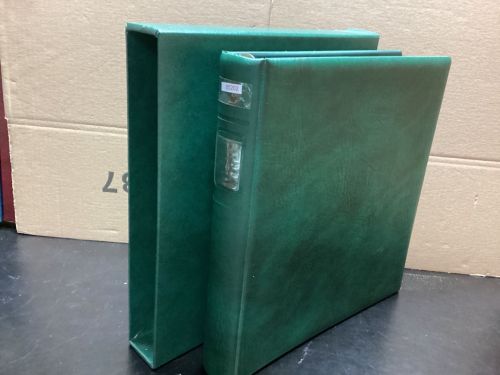 Lindner Ringbinder+Kasette (18 Ringe) 1 mal gebraucht Leer grün