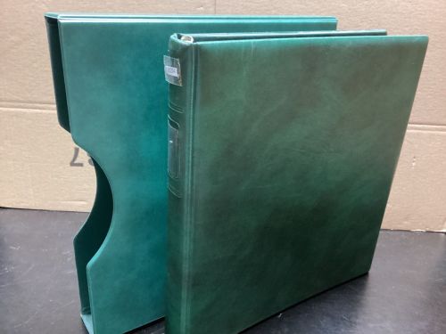 Lindner Ringbinder+Kasette (18 Ringe) 1 mal gebraucht Leer grün