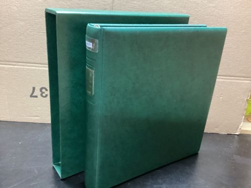 Lindner Ringbinder+Kasette (18 Ringe) 1 mal gebraucht Leer grün