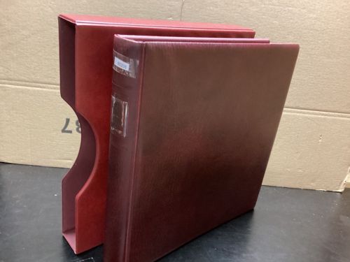 Lindner Ringbinder + Kassette  gebraucht leer rot